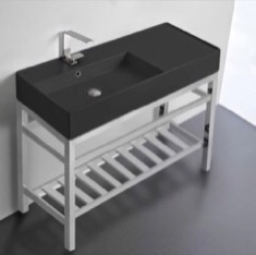 Modern Console Sink Vanity, 40 inch